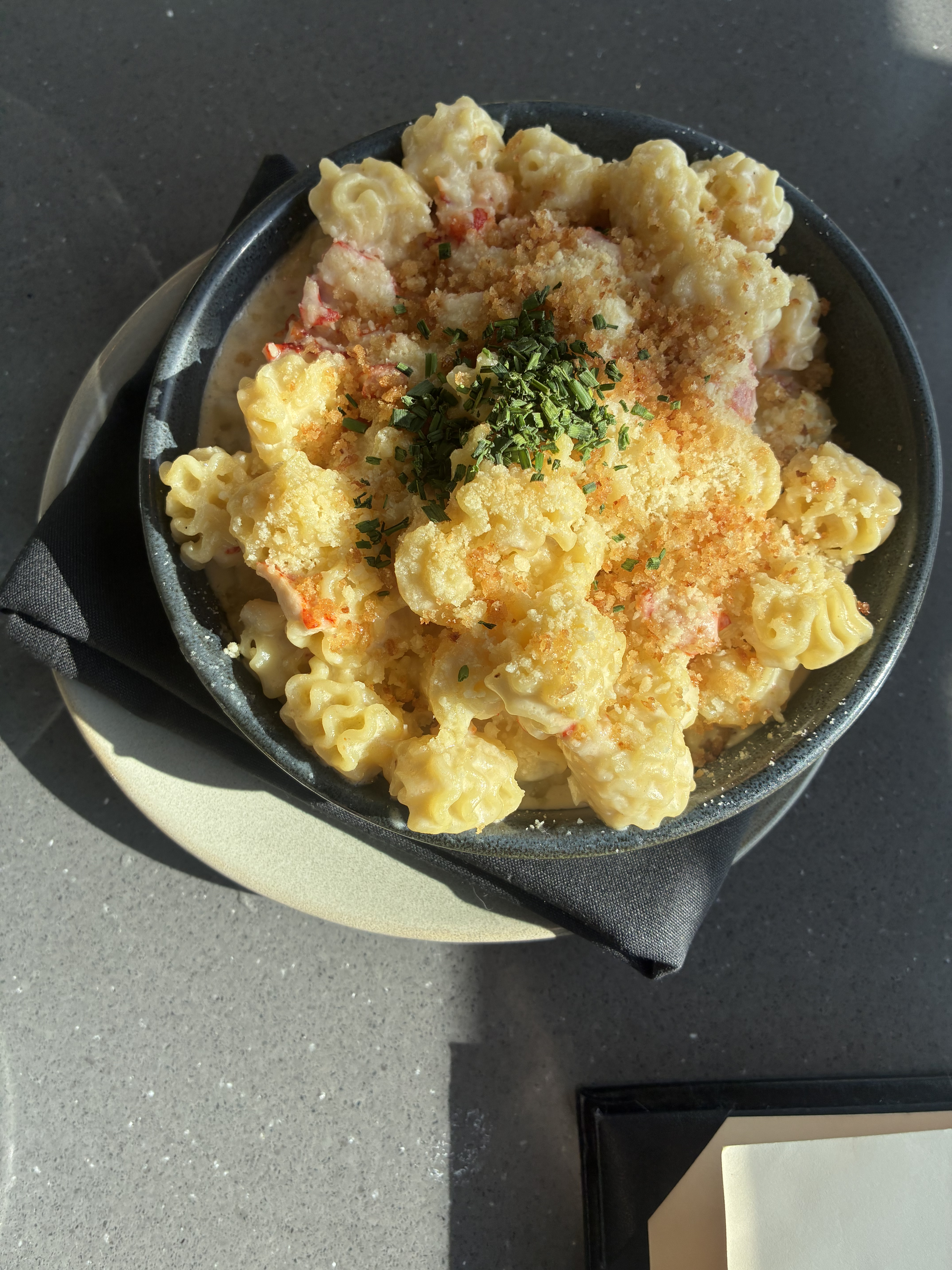 Lobster mac and cheese at Six Seven
